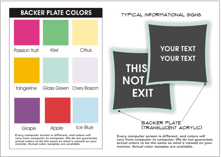 urban series informational sign plate colors